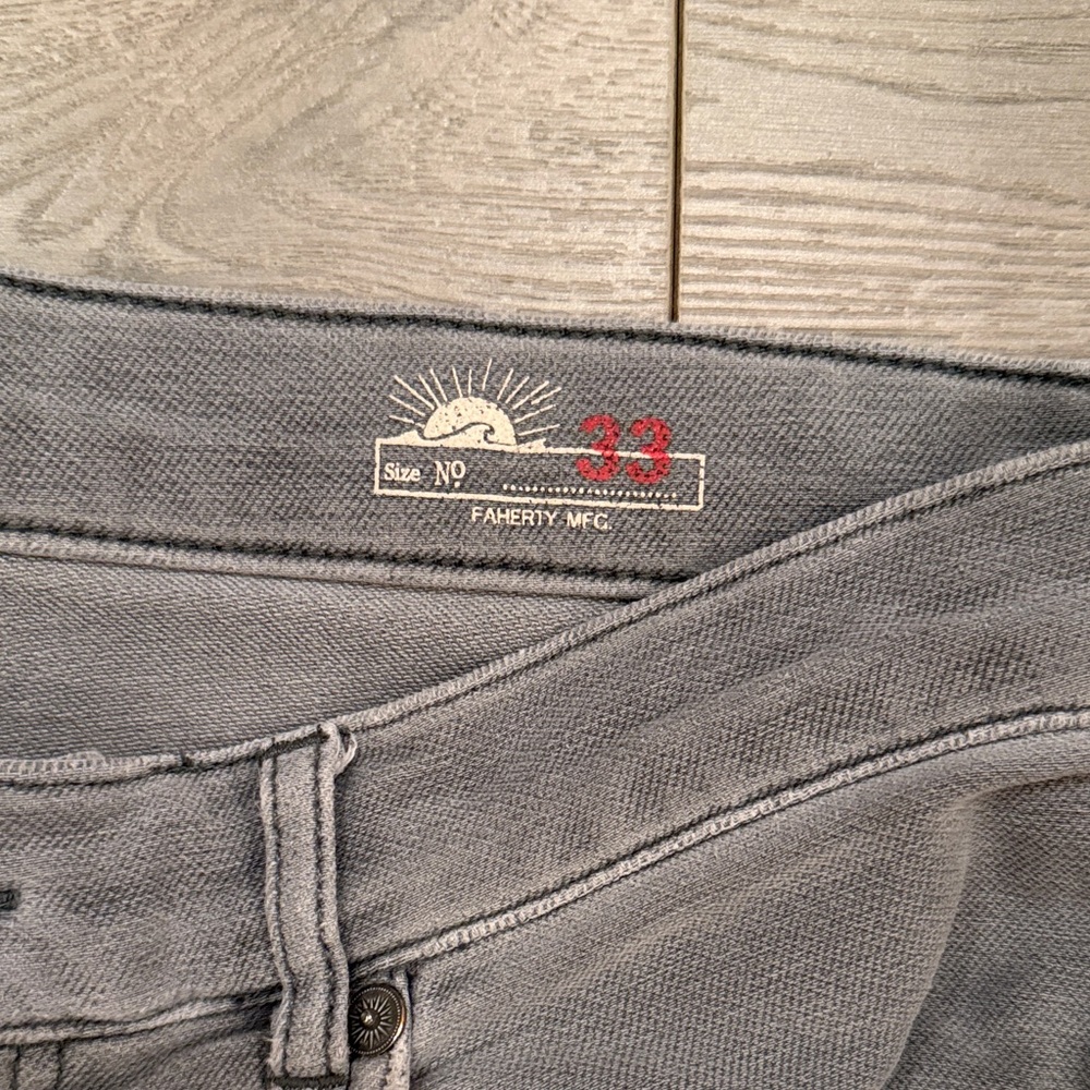 Faherty Light Gray Denim Pants